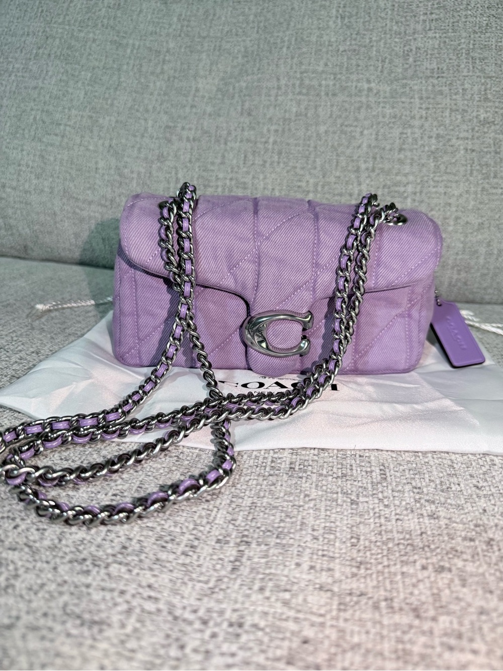 Coach tabby 20 denim purple